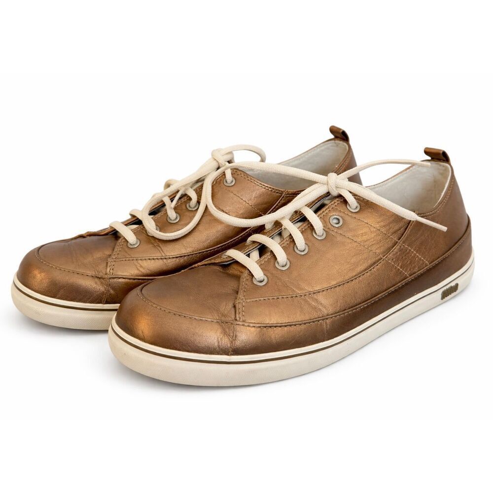 FitFlop copper wobbleboard leather sneaker size 10
